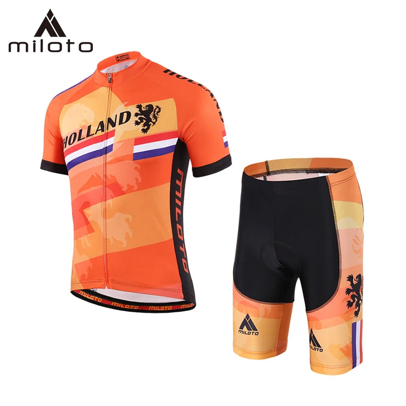 MILOTO мужской комплект Джерси для велоспорта 2019 одежда летняя футболка с коротким