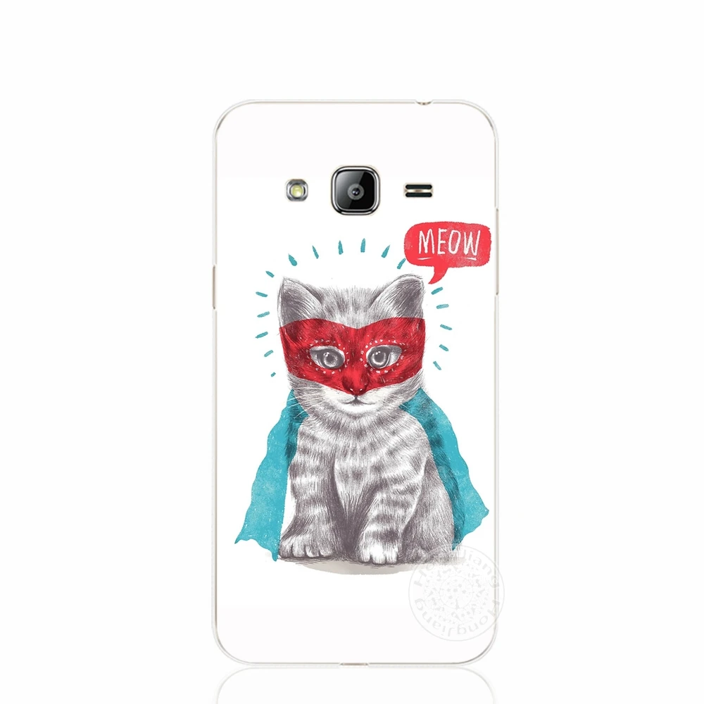 HAMEINUO мяу Милый Кот Китти чехол для телефона для samsung Galaxy J1 J2 J3 J5 J7 MINI ACE prime