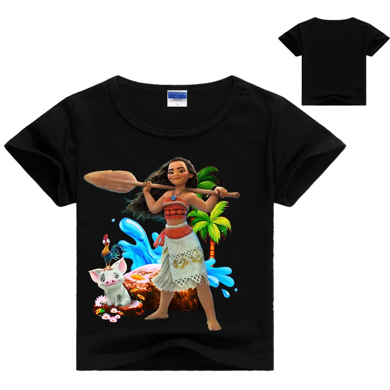 2019 летняя футболка для мальчиков детская одежда с рисунком Моана Vaiana Детские