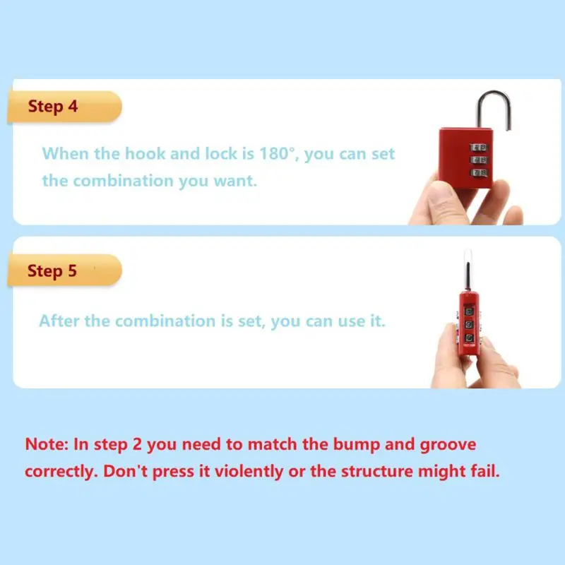 4 значный комбинированный замок безопасности Восстановленный сверхмощный