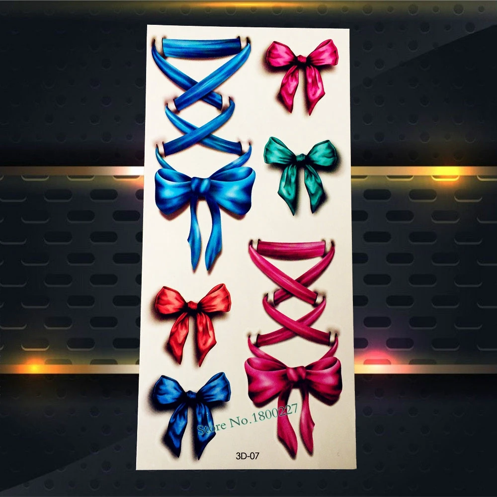 1 шт. Детские Временные татуировки-наклейки с бантом | Красота и здоровье