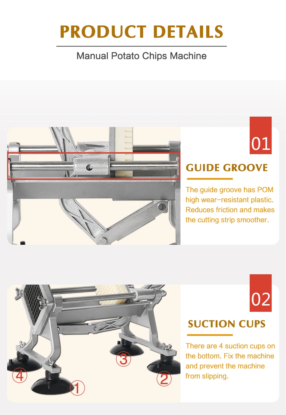 GZZT Restaurant Manual French Fry Cutters Potato Slicer Vegetable Fruit Cutting Machine Kitchen Chopper 6mm/9mm/13mm Blades