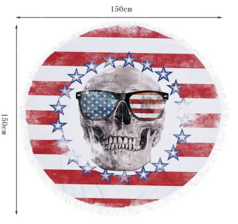 Новое поступление пляжное полотенце из микрофибры круглое Большое быстросжатое