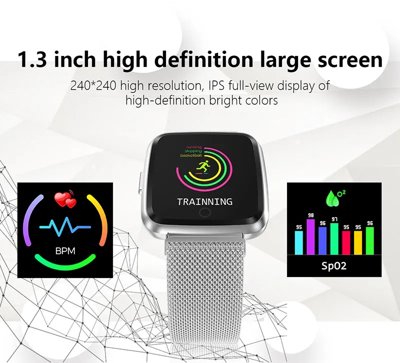 Смарт-часы VERYFiTEK Y7, измеритель артериального давления, пульсометр, фитнес-трекер, водонепроницаемые женские и мужские часы, умные часы для Android IOS