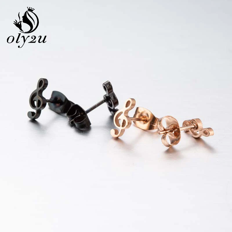 Oly2u золотые серьги гвоздики из нержавеющей стали для женщин oorbellen модные