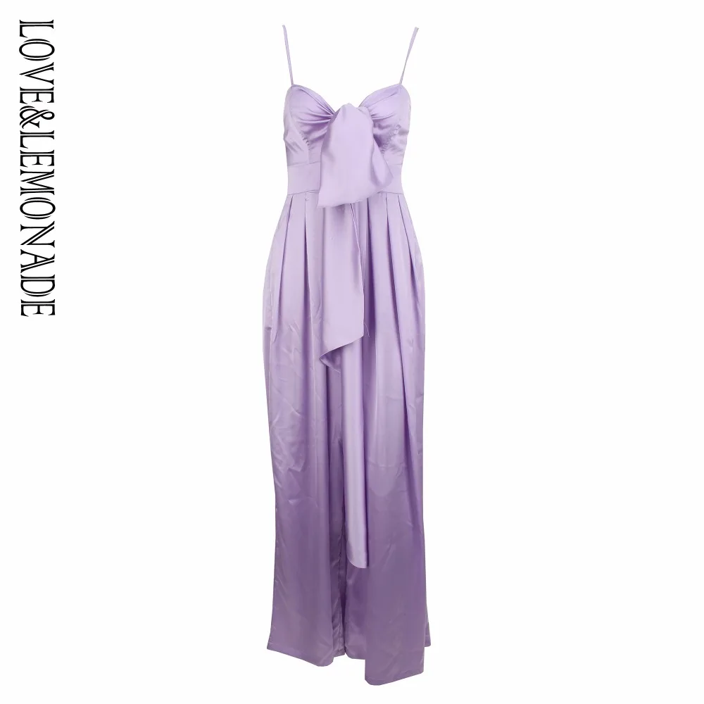 Love & лимонад светло фиолетовый свободные ремни лук Waistsuit комбинезон LM0879|strap