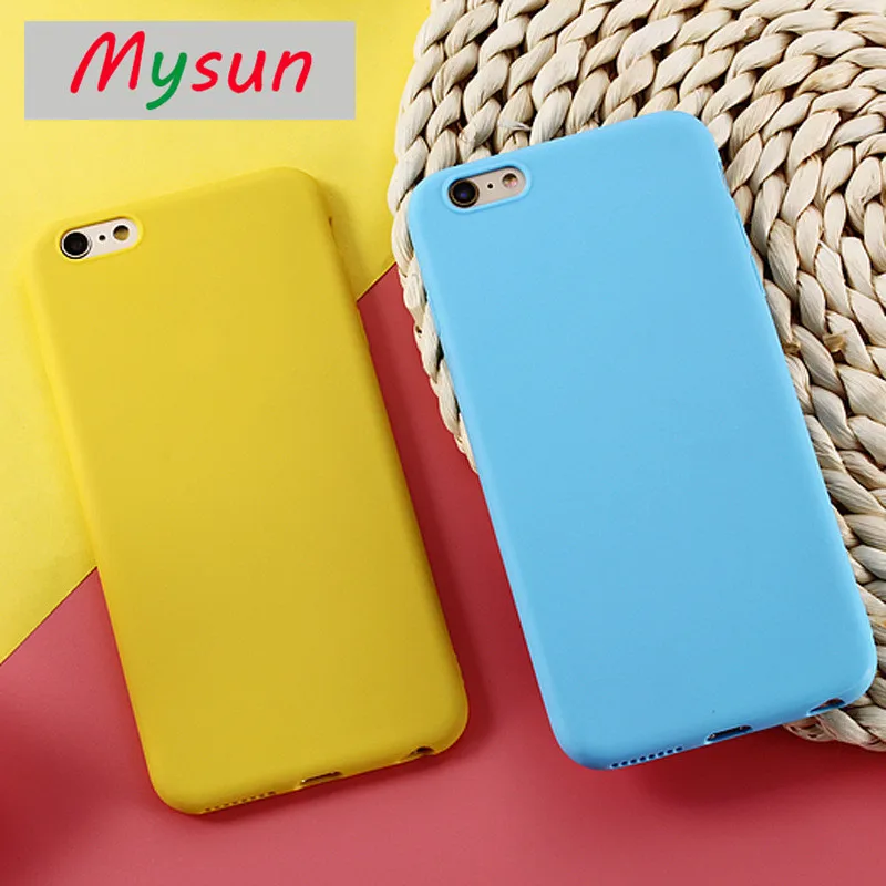 Простой деловой чехол MYSUN карамельных цветов для iPhone 6 6s 7 8 plus телефона iphone X милый