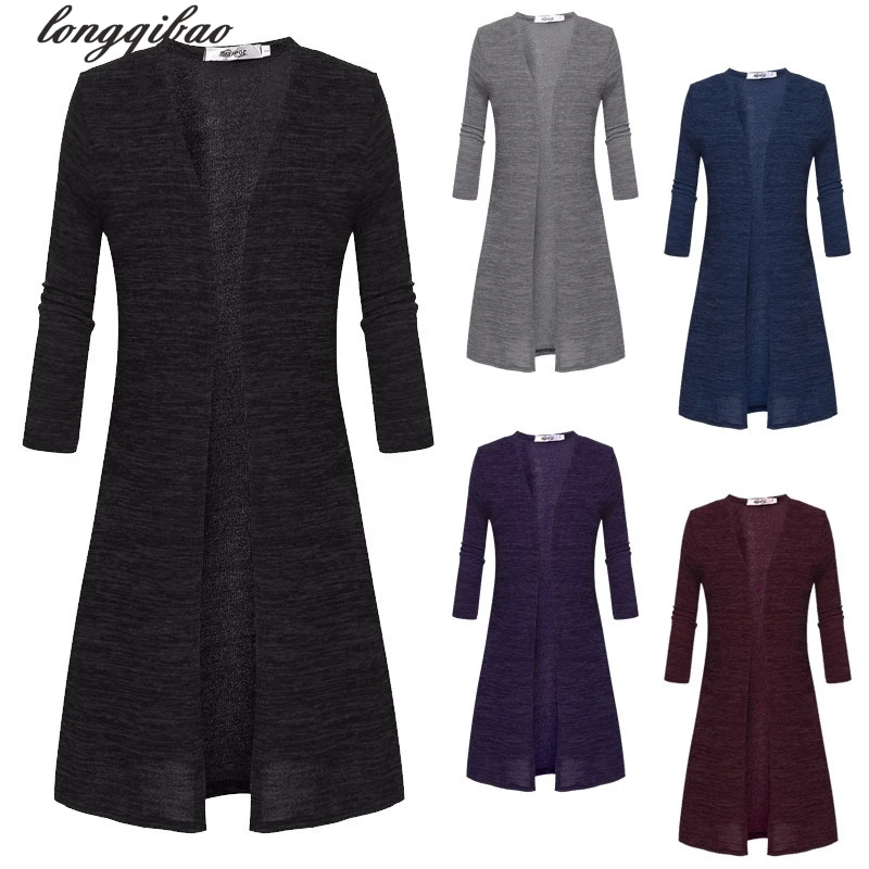2017 европейский и американский женский кашемировый вязаный кардиган длинный