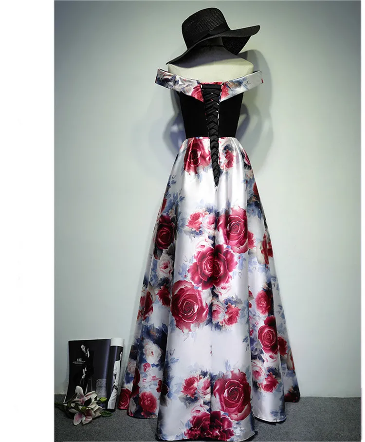 Винтажное платье с цветочным принтом и открытыми плечами|Платья подруги невесты|