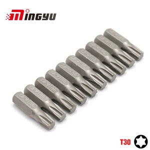 Набор отверток Torx T30, 10 шт., 14 дюйма, 25 мм, инструменты для ремонта, Набор отверток, набор сверл с шестигранным хвостовиком для электроинструментов, бытовые ручные инструменты