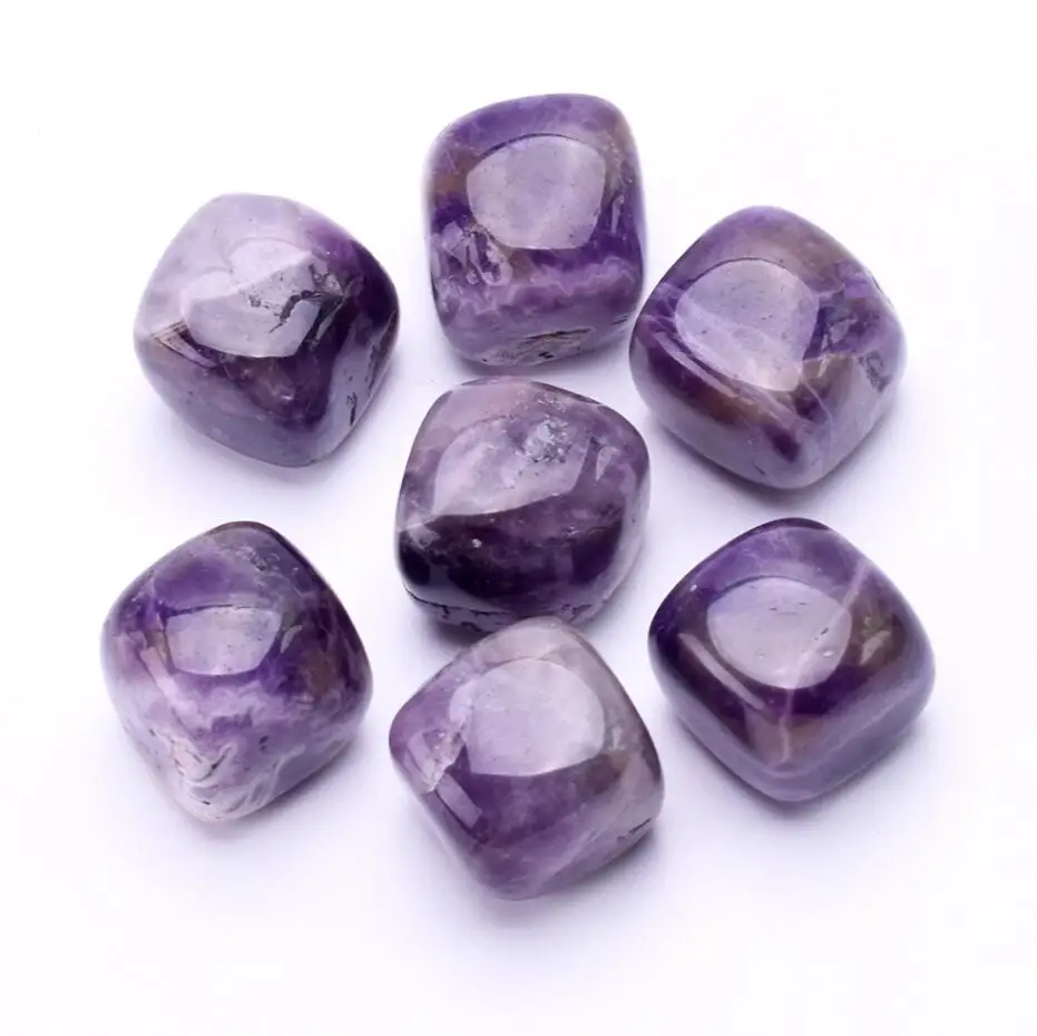 purple 7 шт. декоративная галька для сада, большой размер, натуральный камень, Цветной Камень Чакра, минеральный кристалл, исцеляющий Декор - Цвет: purple
