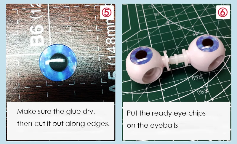 10 пар/уп. DIY наглазники с узором Blyth Doll глазные фишки бумажный узор для 1:6 ледяная кукла Blyth аксессуары для глаз ученик Пастер DIY инструмент