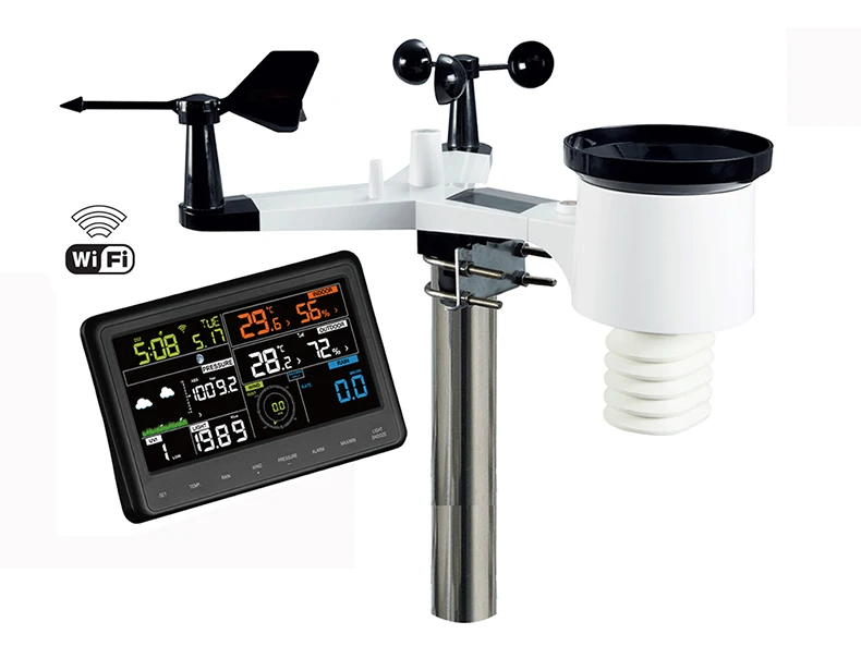 

Wireless Weather Station Solar Charging Wireless Transmission Wind Speed Wind Temperature Humidity Rain Light Pressure