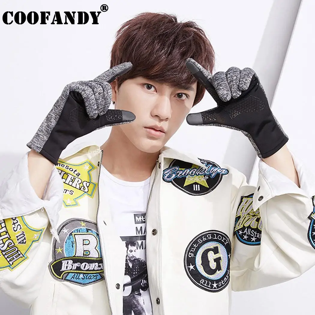 Цвет толстые перчатки унисекс контраст Экран Touch Водонепроницаемый спортивные