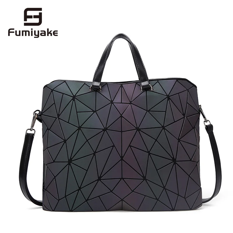 Прямая поставка Модный женский светящийся портфель большого размера алмазная