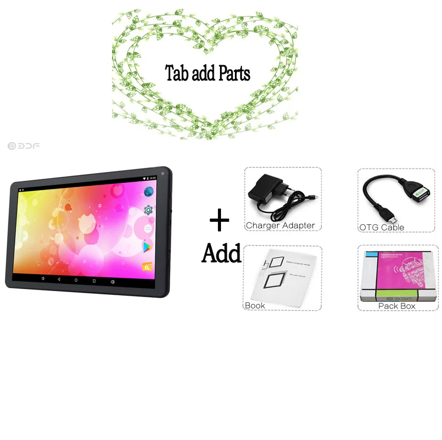 Standard Новое поступление, 9 дюймов, Wi-Fi, планшетный ПК, Android 4,4, планшеты, RK3126, четыре ядра, 8 ГБ, хранение, Детские планшеты, 7, 8, 10 дюймов, планшет - Комплект: Standard