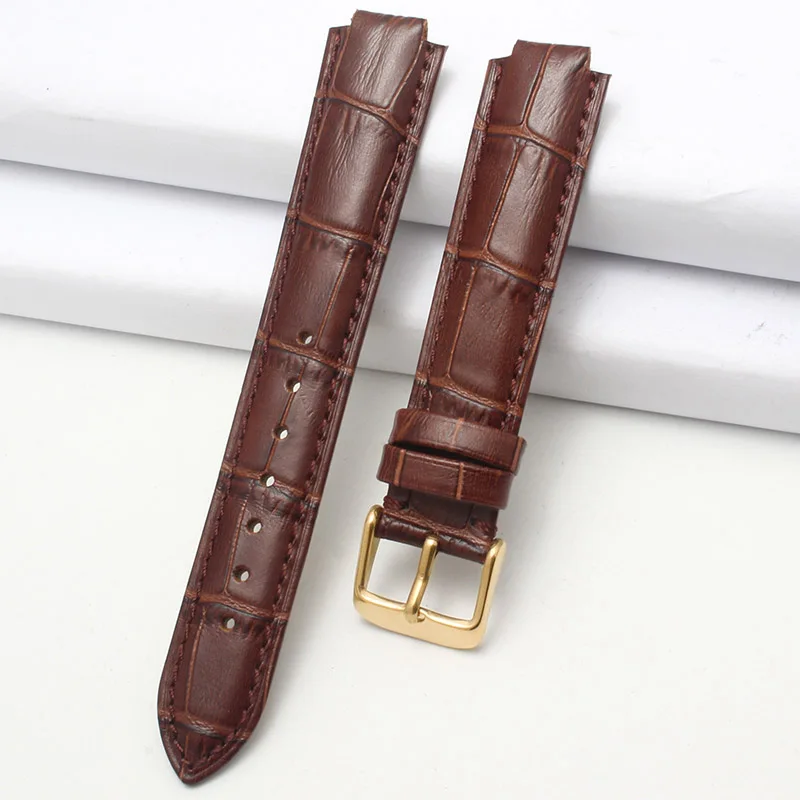 16 Bullet кожаный ремешок для часов из телячьей кожи для Casio Sheen-3034 Дамский цветной браслет 16X10 мм Черный Коричневый Белый Красный - Цвет ремешка: 16
