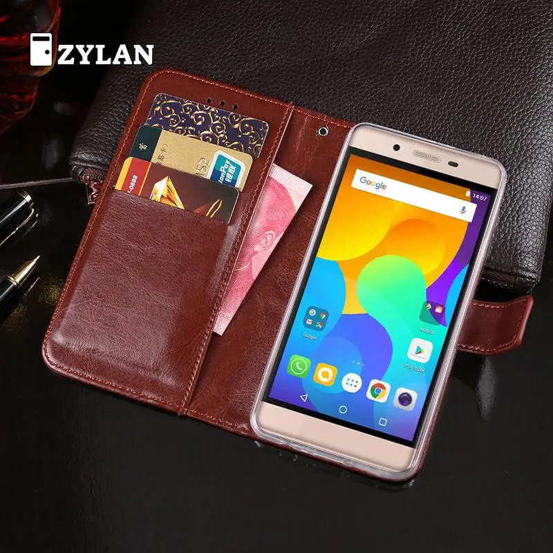 Роскошный кожаный чехол ZYLAN Для Micromax Q4260 противоударный для Canvas Evok Power Juice чехлы и