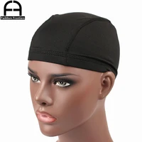 mens spandex seamless dome cap stretchy headwear turban hat durag hair cover accessories dome caps for men