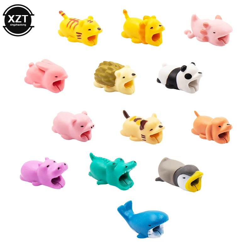 Милый мультяшный протектор для кабеля в виде животного iPhone6 6plus 6s 7 8 USB-кабель