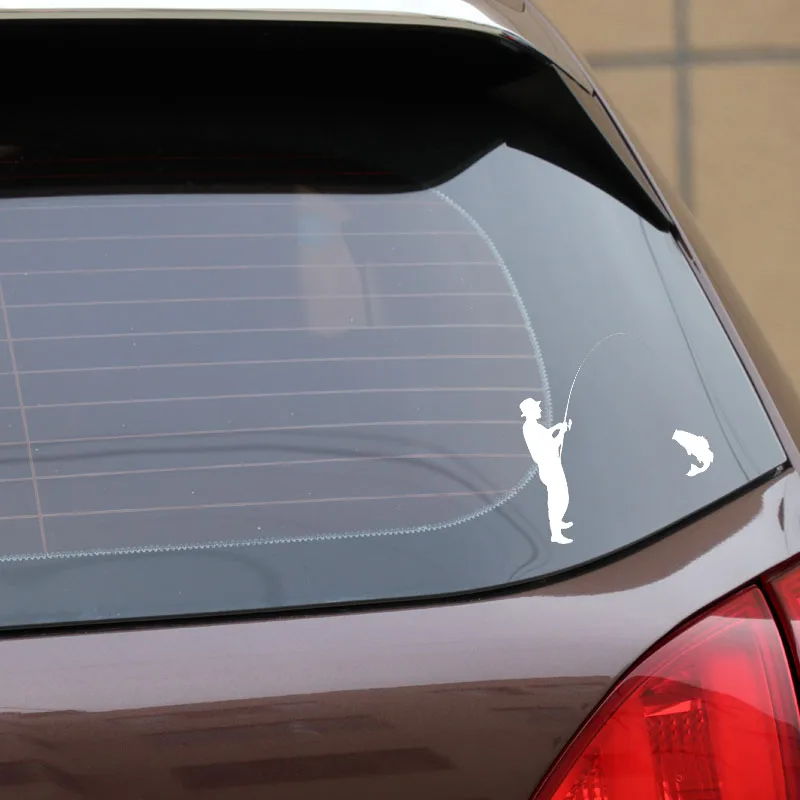 YJZT 15 4 см * 16 5 забавная рыболовная жизнь виниловая наклейка автомобильная для