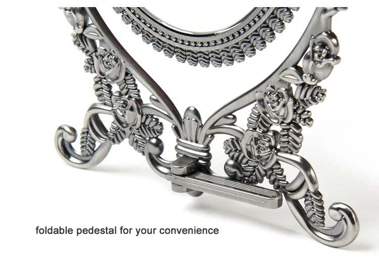 Вращающийся на 360 градусов двойной складной столик в ретро стиле металлический