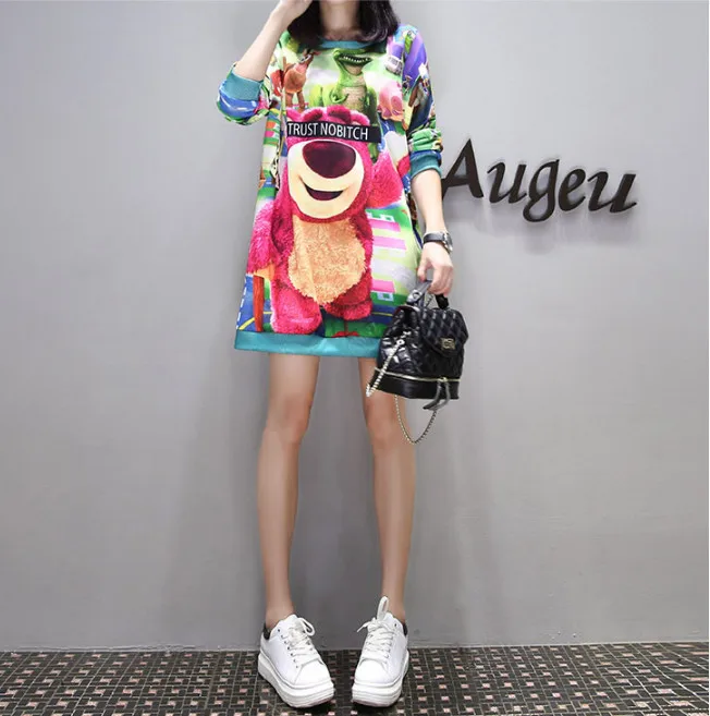 Новинка 2019 модные длинные женские толстовки Женский пуловер с круглым вырезом