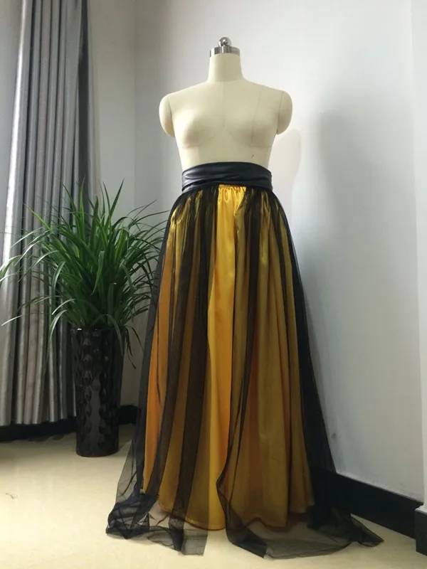 WBCTW 7XL обёрточная юбка с высокой талией черная однотонная искусственная кожа