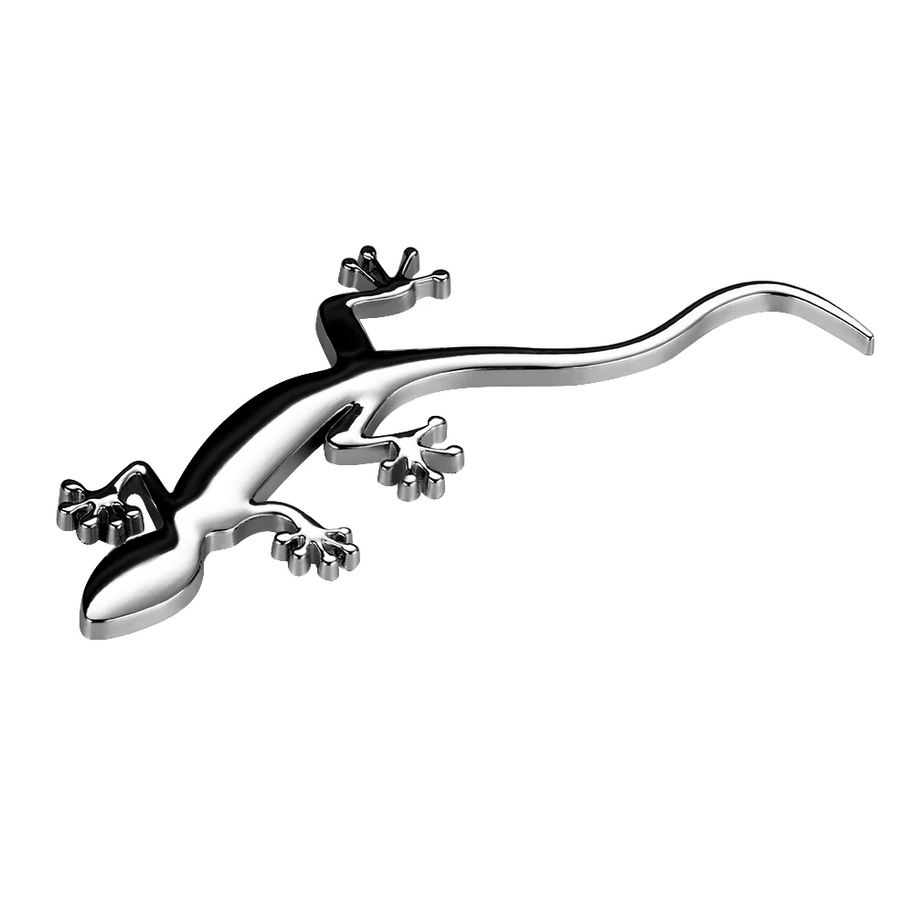 Gecko хромированный 3d-значок из цинкового сплава для Металлическая Эмблема машины