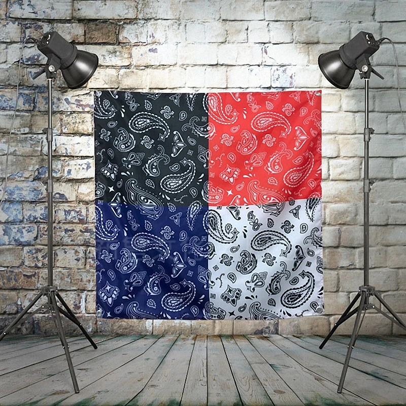 Цветы кешью в стиле хип-хоп музыкальный рок флаг баннеры на стену с четырьмя