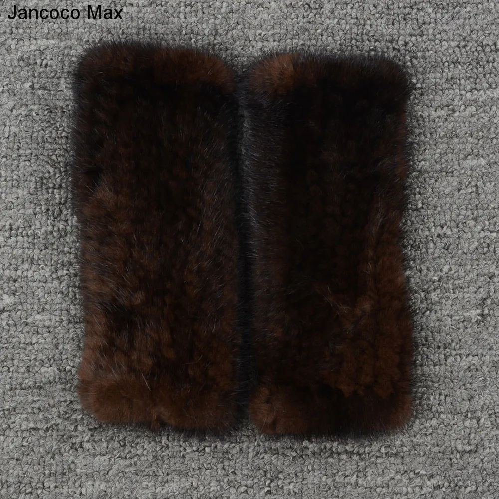 Jancoco Max настоящие норковые меховые перчатки женские модные стильные зимние теплые высокого качества S1913