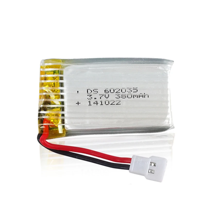3,7 V 380mAh Lipo аккумулятор для Hubson X4 H107 MJXRC F47 DiFeida DFD F180 F47 F48 602035 3,7 V 380 mah 20C XH Pluh