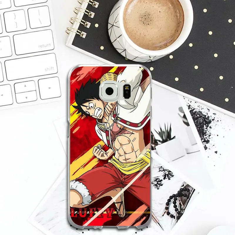 Soft TPU Silicon Cover for Samsung Galaxy S2 S4 S5 S6 S7 S8 S9 Edge Plus Note 2 3 4 5 8 Anime One Piece Series |