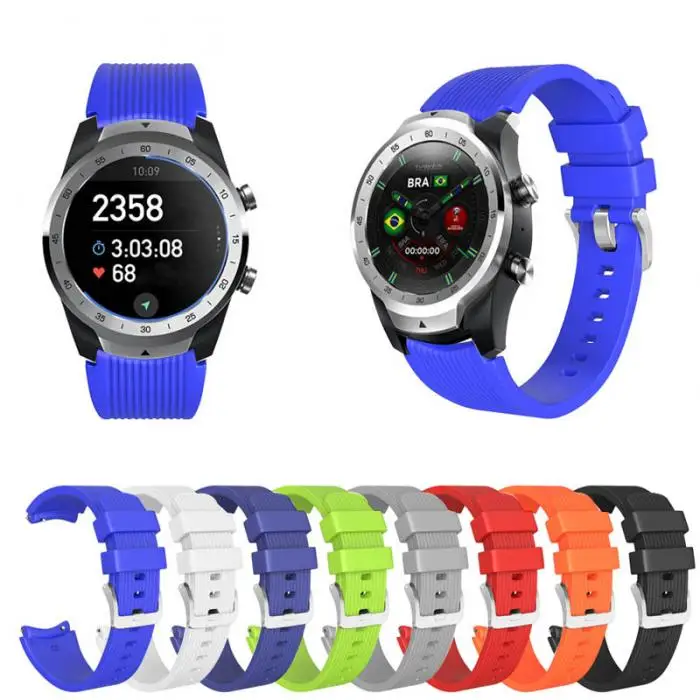 22 мм силиконовый браслет моющиеся часы ремешок Замена для Ticwatch Pro QJY99