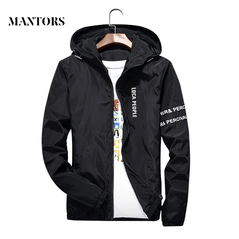 2020 тонкая куртка с капюшоном Мужская ветровка весна осень повседневные