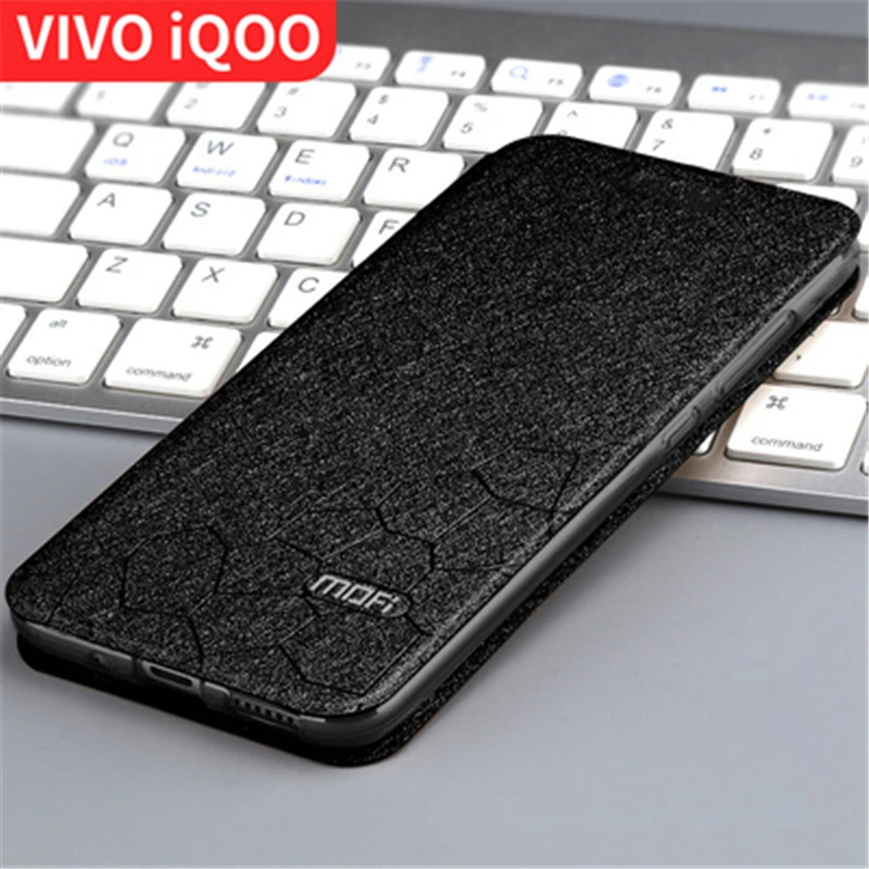 MOFi для Vivo iQOO чехол искусственная кожа силиконовый флип полная защита чехлы