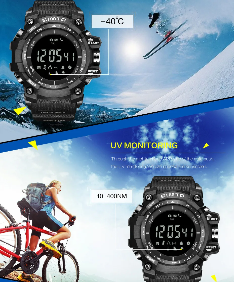 Женские часы Открытый цифровой светодиодный GIMTO relojes Femino Спорт Леди будильник Шагомер Bluetooth Водонепроницаемый Календарь женский wris