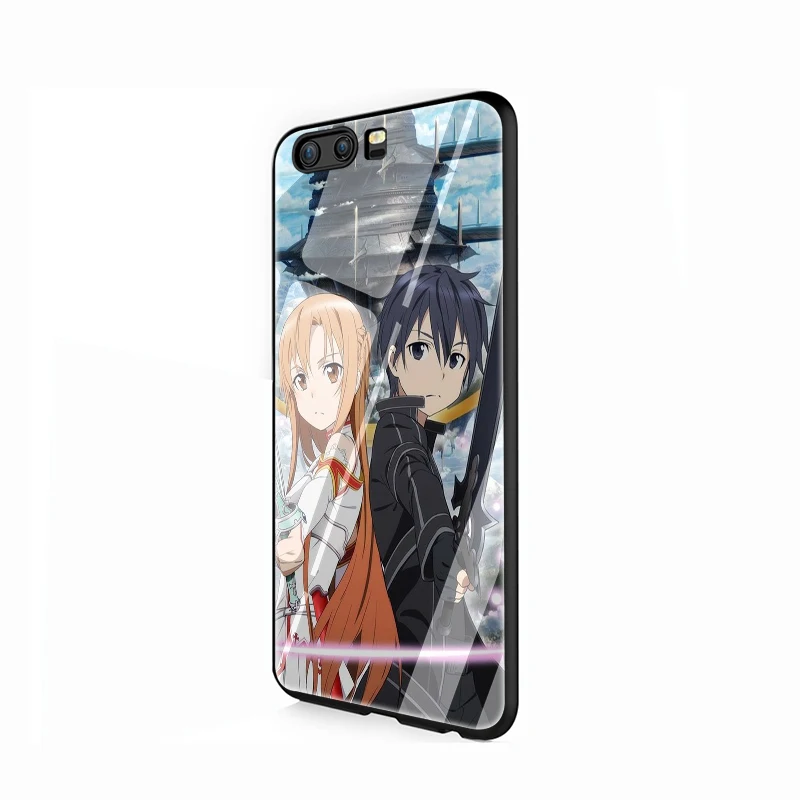 G4 Sword Art онлайн САО японское аниме закаленное стекло чехол для телефона huawei 7A 8X9 10 P10 P20 P30 mate 20 Lite Pro Y6 Y9 P Smart - Цвет: G4
