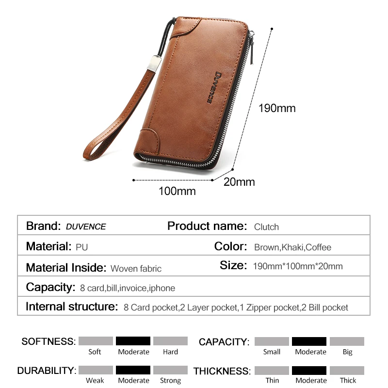 Повседневный мужской кошелек для мужчин кошельки из искусственной кожи длинный