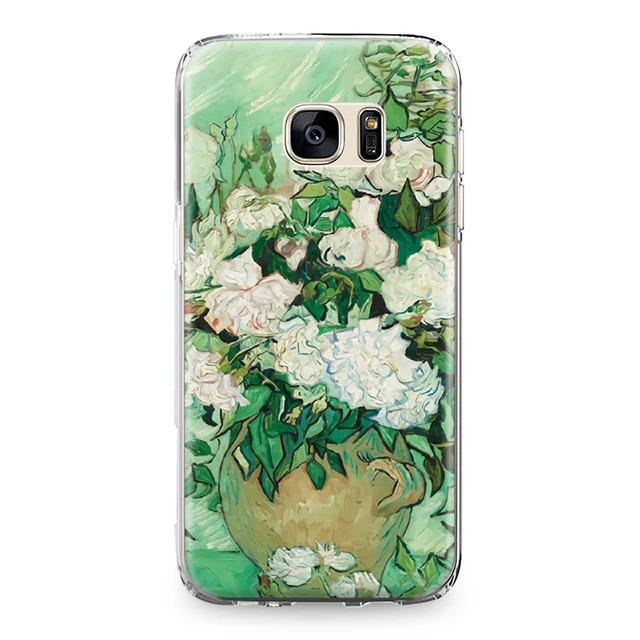 Для samsung Galaxy S5 S6 S7 Edge S8 S9 S10 Plus S10e Note 4 5 8 9 Силиконовый чехол из ТПУ с изображением Ван Гога и цветов
