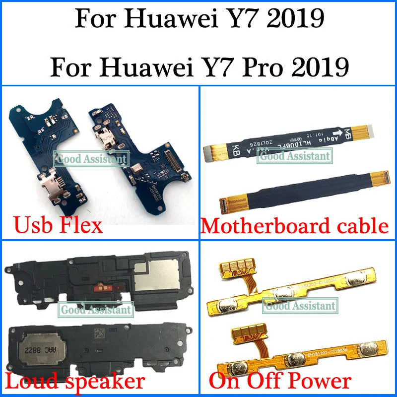 Гибкий кабель для материнской платы Huawei Y7 2019/Huawei Prime 2019 / Pro Usb громкий динамик
