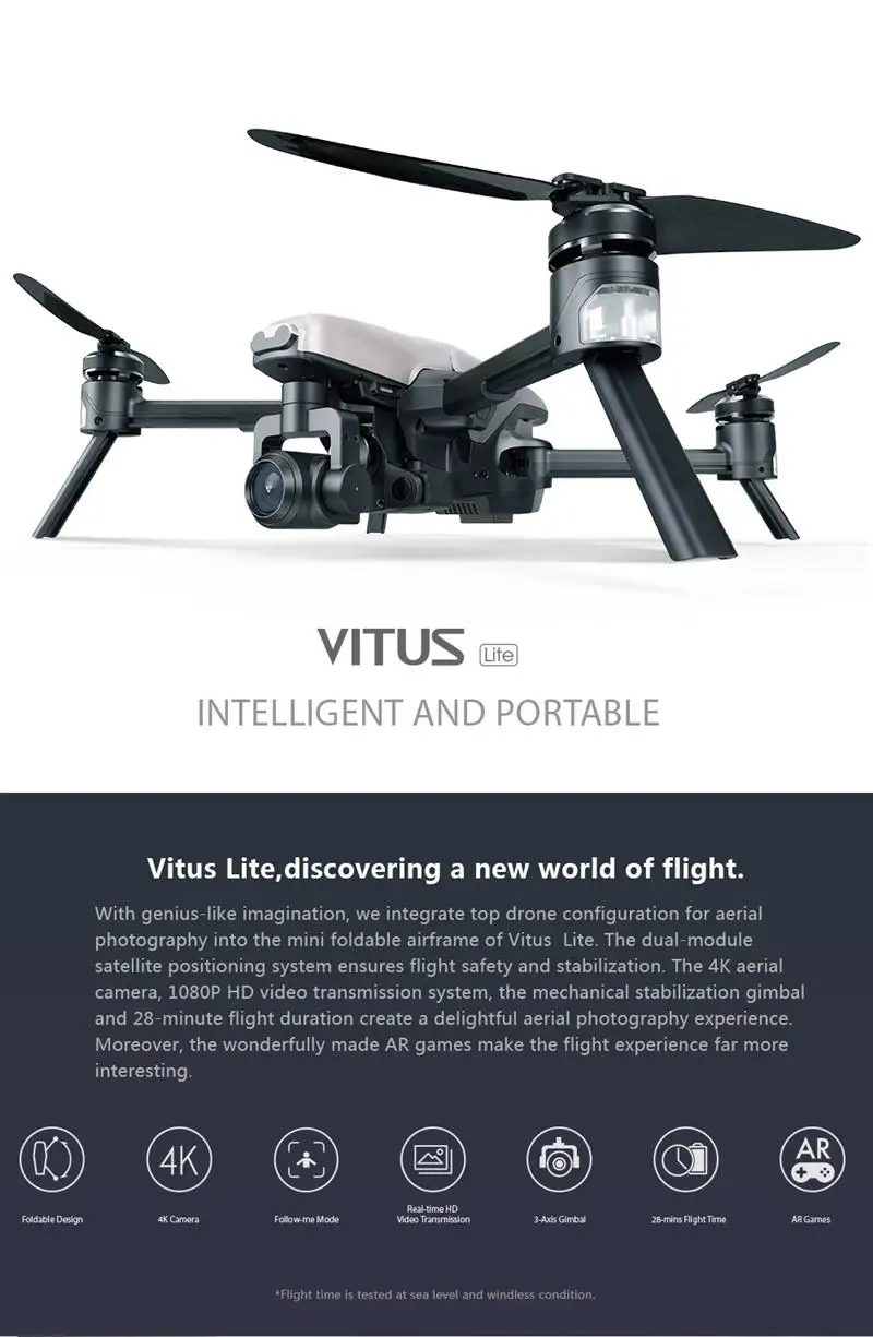 В наличии! Оригинальный складной 3 осевой гиростабилизатор Walkera VITUS 320 с камерой 4K