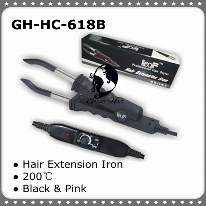 Регулируемая температура наращивание волос fusion iron/Loof 618 волос соединитель инструменты цвет розовый и черный