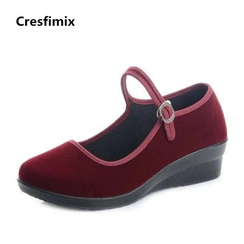 Cresfimix/женская модная обувь с пряжкой на ремешке визуально увеличивающая рост