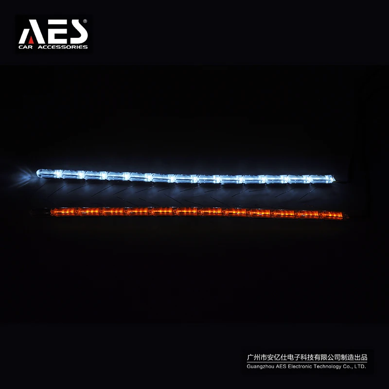 AES супер яркий drl Кристалл гибкий светильник комплект 2 шт. Белый Желтый цвет scirocco дневной ходовой светильник для led автомобиля