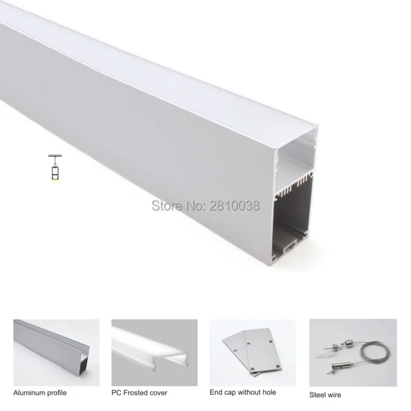 Набор линейных алюминиевых светодиодных ламп глубокий U-образный корпус с