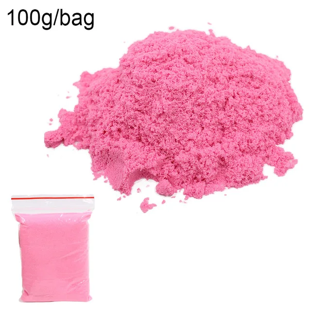 Pink Динамические песочные игрушки глиняные развивающие цветные мягкие слизи пушистые принадлежности волшебный песок пространство Крытая Арена игры песок детские игрушки - Цвет: Pink