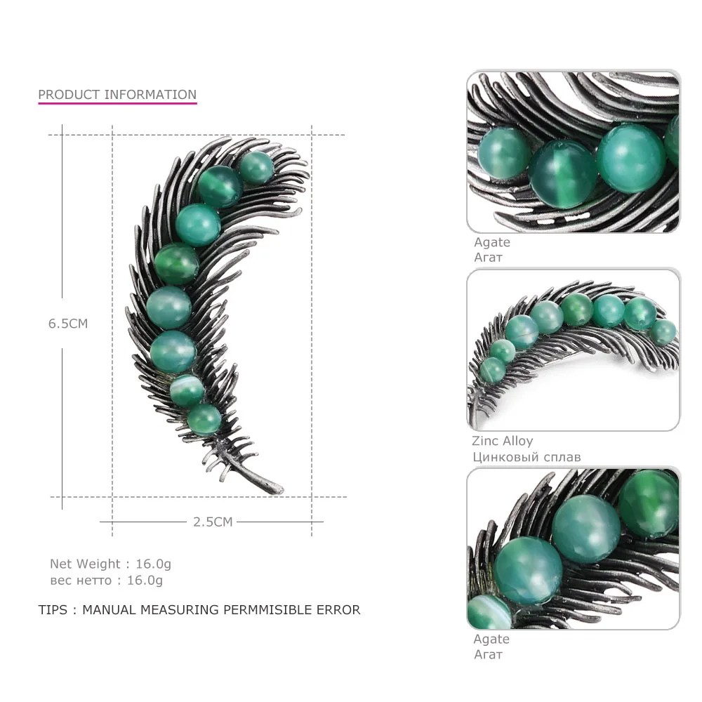 Женская Брошь с полудрагоценным камнем MloveAcc Винтажная брошь красным в форме