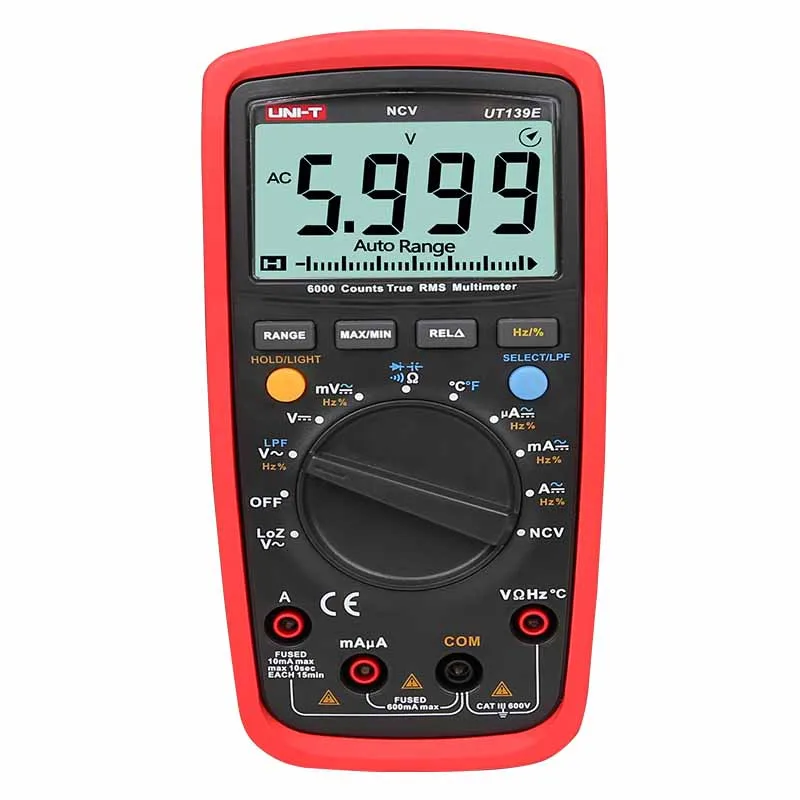 Цифровой мультиметр UNI T UT139E UT139S мультитестер с функцией True RMS температурным