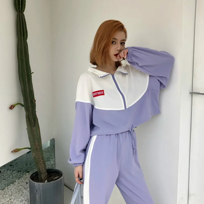 Модные женские комплекты Весна Осень Новый корейский harajuku bf кардиган пальто